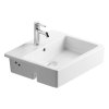 Duravit Vero Umywalka półblatowa 55x47 cm z jednym otworem na baterie biała 0314550000