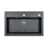 Alveus Atrox 40 Zlewozmywak granitowy jednokomorowy 79x50 cm czarny 1040447