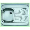 Alveus Classic 30 Zlewozmywak stalowy 80x60 cm 1-komorowy lewy z ociekaczem satyna 1009076