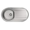 Alveus Form 40 Zlewozmywak stalowy 83,2x43,7 cm 1-komorowy z ociekaczem len 1060038