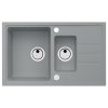 Alveus Intermezzo 70 Zlewozmywak granitowy 78x48 cm 1,5-komorowy z ociekaczem beton 1307081