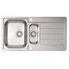 Alveus Line Maxim 10 Zlewozmywak stalowy 98x50 cm 1,5-komorowy z ociekaczem satyna 1085943