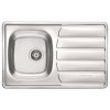Alveus Zoom 20 Zlewozmywak stalowy 79x50 cm 1-komorowy z ociekaczem len 1098939
