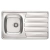 Alveus Zoom 30 Zlewozmywak stalowy 86x50 cm 1-komorowy z ociekaczem satyna 1098773