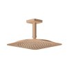 Axor Citterio C Deszczownica 27x27 cm EcoSmart z ramieniem sufitowym czerwone złoto szczotkowane 28793310