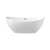 Balneo Parma Wanna wolnostojąca 170x72 cm biała + syfon klik klak złoty J0101040301-1