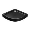 Besco Alex Stone Effect New Brodzik półokrągły 90x90 cm czarny BAA-90-CN
