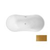 Besco Amber Glam Wanna wolnostojąca 170x80 cm biały połysk/złoty + maskownica syfonu z przelewem biała WA-170-AZB