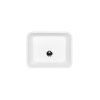 Besco Assos Matt Black&White Umywalka nablatowa 50x40 cm biały połysk/czarny mat UMMC-A-NB