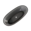 Besco Mexa Wanna wolnostojąca 170x78 cm carbon grey + syfon klik klak chrom WAM-170-CGC