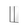 Besco Prime Black 2 Parawan nawannowy 140x90 cm profile czarny mat szkło przezroczyste PNPB-2S
