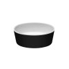 Besco Uniqa Matt Black&White Umywalka nablatowa 46x32 cm biały połysk/czarny mat + korek klik klak chrom UMMC-U-NB