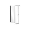 Besco Vayo Black Kabina walk-in przesuwna 200x130 cm profile czarny mat szkło przezroczyste VYB-130-200C