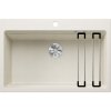 Blanco Etagon 8 Zlewozmywak granitowy jednokomorowy 78x51 cm delikatny biały + szyny 527079 