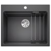 Blanco Etagon 6  Zlewozmywak granitowy jednokomorowy 60x51 cm z korkiem InFino antracyt 524539
