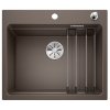 Blanco Etagon 6  Zlewozmywak granitowy jednokomorowy 60x51 cm z korkiem automatycznym InFino kawowy 524538