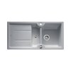 Blanco Idessa 6 S Zlewozmywak ceramiczny p&oacute;łtorakomorowy 100x50 cm z ociekaczem, z korkiem automatycznym, szarość aluminium 516005