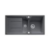 Blanco Idessa 6 S Zlewozmywak ceramiczny p&oacute;łtorakomorowy 100x50 cm z ociekaczem, z korkiem automatycznym, bazaltowy 516984
