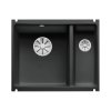 Blanco Subline 350/150-U Zlewozmywak ceramiczny 1,5-komorowy 56,7x45,6 cm bez ociekacza czarny 523747