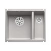 Blanco Subline 350/150-U Zlewozmywak ceramiczny 1,5-komorowy 56,7x45,6 cm bez ociekacza, szarość aluminium 523745