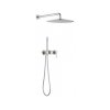 Blue Water Boston Zestaw prysznicowy podtynkowy z deszczownicą nikiel 5901730617498