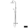 Bruma Lusitano Zestaw prysznicowy natynkowy z deszczownicą 23 cm czarny 1072811NS