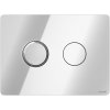 Cersanit Accento Circle Przycisk spłukujący pneumatyczny do WC, szkło chrom błyszczący S97-056