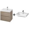 Cersanit Crea SET B114 Umywalka z szafką 60x44,5 cm biały/dąb S801-288