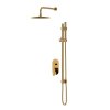 Cersanit Inverto Zestaw prysznicowy podtynkowy z deszczownicą złoty S952-007