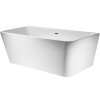 Corsan Iseo Wanna wolnostojąca 150x75 cm przyścienna biała + klik klak chrom E019MCH