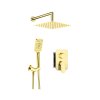 Deante Alpinia Zestaw prysznicowy podtynkowy z deszczownicą złoty BXYZZGAM