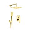 Deante Alpinia Zestaw prysznicowy podtynkowy z deszczownicą złoty NAC_Z9LP