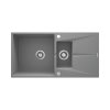 Deante Corio Zlewozmywak granitowy p&oacute;łtorakomorowy 97x50 cm szary metalik ZRC_S513