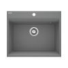 Deante Corio Zlewozmywak granitowy jednokomorowy 60x50 cm szary metalik ZRC_S10A