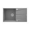 Deante Corio Zlewozmywak granitowy jednokomorowy 86x50 cm szary metalik ZRC_S11A