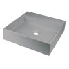 Deante Correo Umywalka nablatowa 40x40 cm szary metalik CQR_SU4S