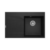 Deante Evora Zlewozmywak granitowy jednokomorowy 76x50 cm lewy grafit ZQJ_211L