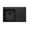 Deante Evora Zlewozmywak granitowy jednokomorowy 76x50 cm prawy grafit metalik ZQJ_G11P