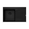 Deante Evora Zlewozmywak granitowy jednokomorowy 76x50 cm prawy czarny mat ZQJ_N11P
