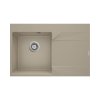 Deante Evora Zlewozmywak granitowy jednokomorowy 76x50 cm prawy piasek ZQJ_711P