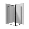 Deante Kerria Plus Kabina prostokątna 100x90x200 cm drzwi przesuwne profile czarny mat szkło przejrzyste KKNNP10S09