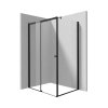 Deante Kerria Plus Kabina prostokątna 120x80x200 cm drzwi przesuwne profile czarny mat szkło przejrzyste KKNNP12S08