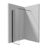 Deante Kerria Plus Kabina prysznicowa walk-in 50x200 cm profile czarny mat szkło transparentne KTS_N85P