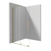 Deante Prizma Kabina prysznicowa walk-in 100x195 cm profile złoto szczotkowane szkło transparentne KTJ_R30R