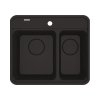 Deante Momi Zlewozmywak granitowy p&oacute;łtorakomorowy 60x52 cm czarny mat ZKM_N503