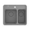 Deante Momi Zlewozmywak granitowy p&oacute;łtorakomorowy 60x52 cm szary metalik ZKM_S503