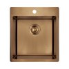 Deante Olfato Precious Zlewozmywak stalowy jednokomorowy 45x50,5 cm brąz szczotkowany ZPO_C10A