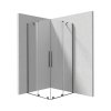 Deante Prizma Kabina kwadratowa 90x90x195 cm drzwi przesuwne profile titanium szkło przejrzyste KPNDP09P09