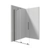 Deante Prizma Kabina walk-in 140x195 cm przesuwna profile titanium szkło przejrzyste KTJ_D34R