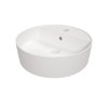 Deante Round Umywalka nablatowa 42 cm z otworem na baterię biały CGR_6U4B